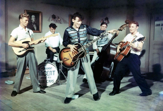 Gene Vincent and his Blue Caps from the 1956 movie The Girl Can't Help It!