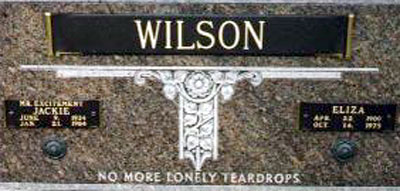 No More Lonely Teardrops - Final resting place of Jackie Wilson.