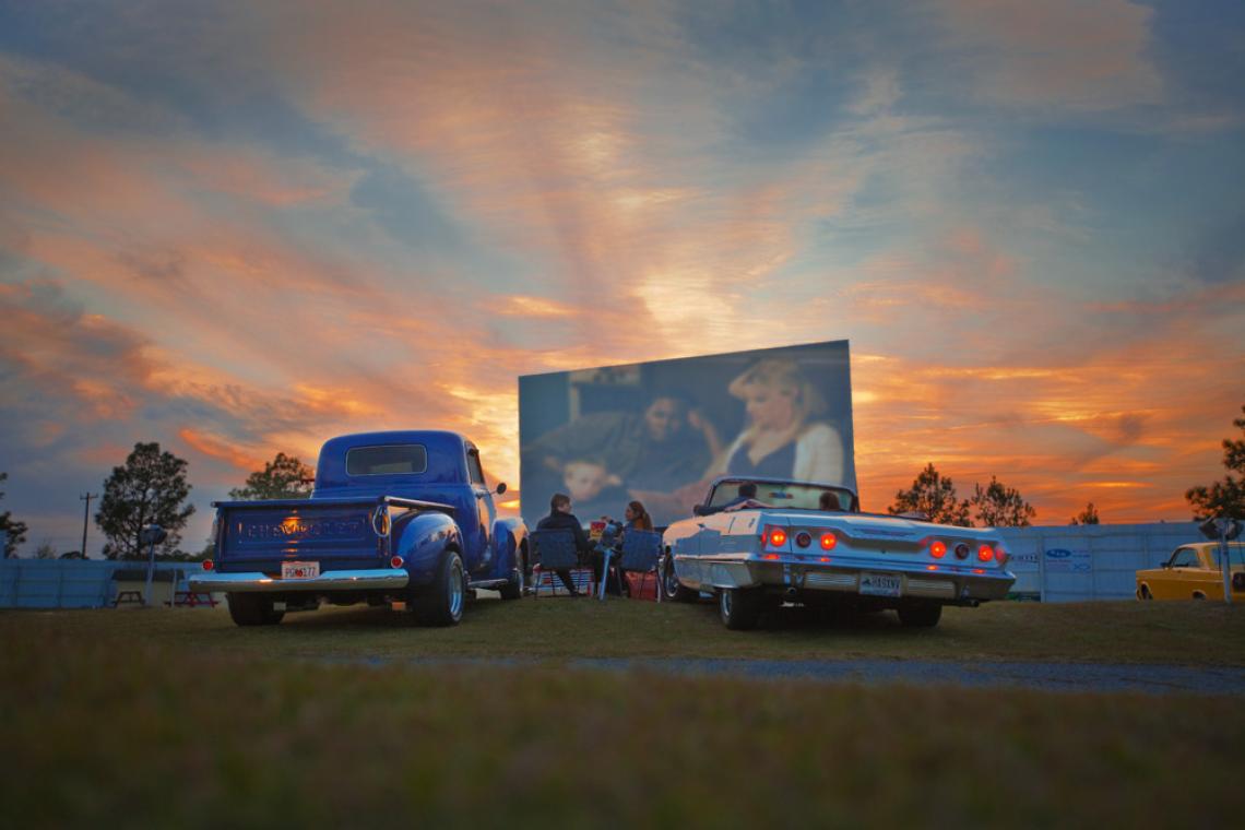 Jesup Drive-In has been servicing guests on the Georgia coast since 1948. 1950's dressed car hops set the tone for a - good ol' days - family nite of entertainment.