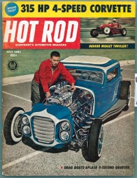 An original copy of the July 1961 Hot Rod Magazine viewed on Vinyl Record Memories.