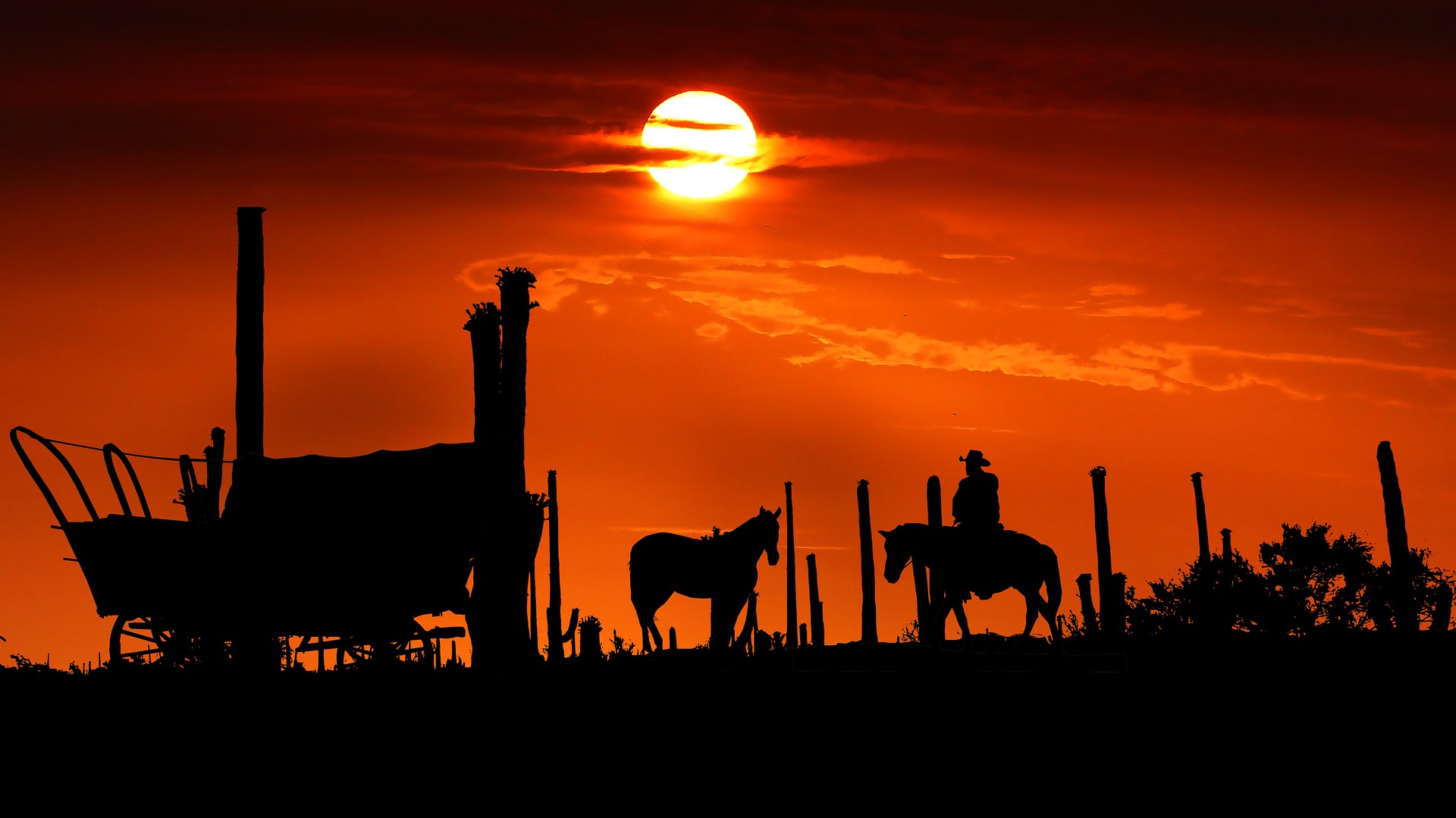 Sunset 2 Horses campfire songs