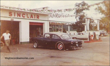 My good friend Doug Bippus, standing next to the Buddy Mullins '55 Chevy drag car in Hamilton, Ohio 1963. Destination, Edgewater dragstrip, Cleves, Ohio.