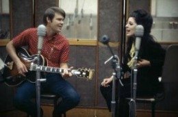 Glen Campbell and Bobbie Gentry in a dreamy duet rehearsal.