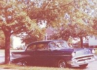 Photo of my 1957 Chevy as it appeared in front of our home in Hamilton, Ohio in 1962.