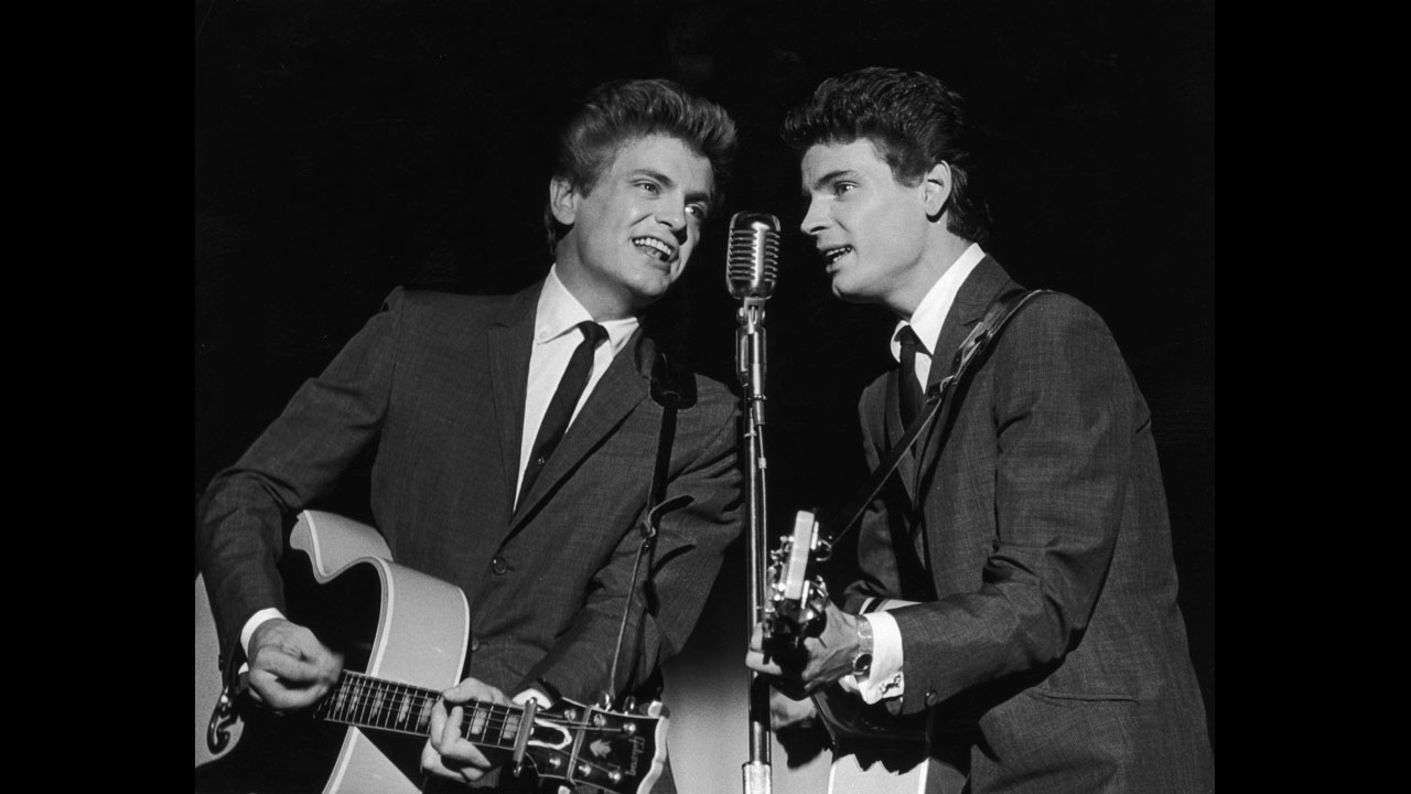 The Everly Brothers and their song Walk Right Back at vinyl record memories.